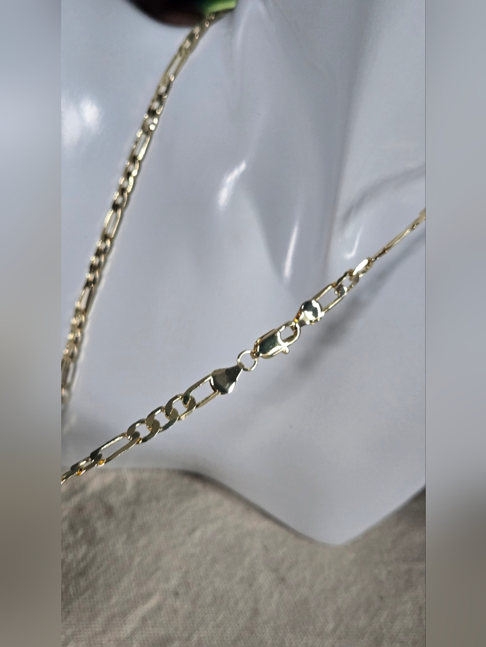 Layered Gold Figaro Necklace with Pendant - Women Jewelry - Picture 5 of 7